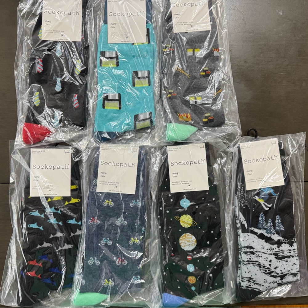 Men's Sockopath Fun Patterned Socks Set of 7